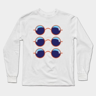 Orange and Blue Sunnies 02 Long Sleeve T-Shirt